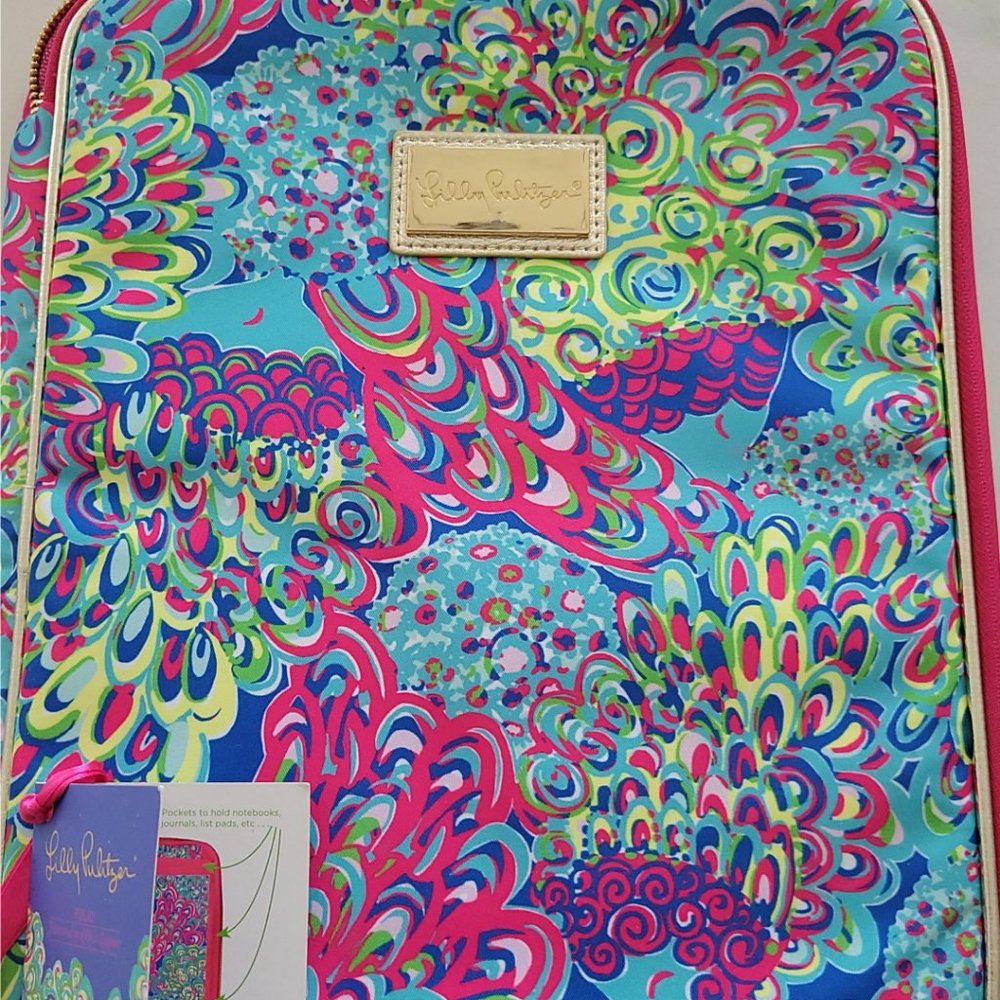 NWT Lily Pulitzer "Lily's Lagoon" folio/tablet cas